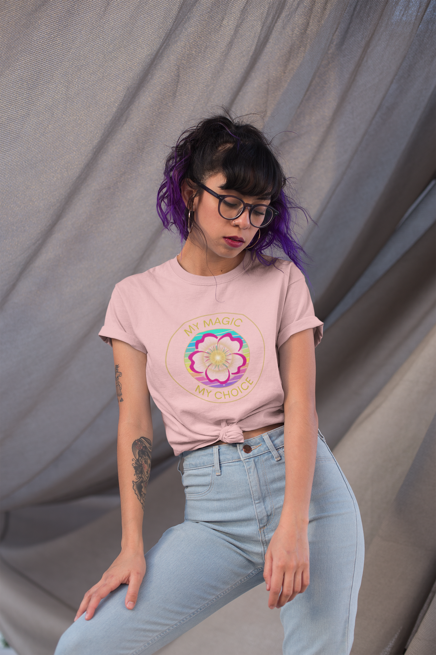 My Magic. My Choice. Rainbow Unisex Jersey Short Sleeve Tee- Darlin Primrose™