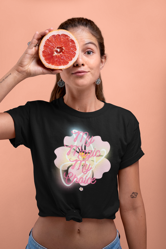 My Magic, My Choice Flower Butterfly-Unisex Short Sleeve Tee-Darlin Primrose™