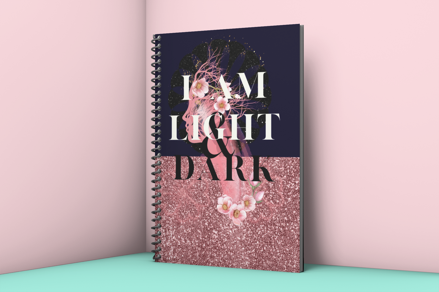 I AM LIGHT & DARK -Spiral Notebook - Darlin Primrose