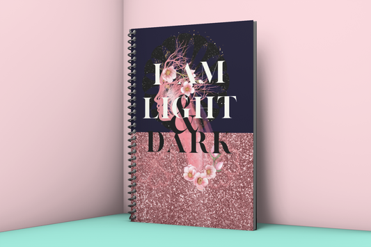 I AM LIGHT & DARK -Spiral Notebook - Darlin Primrose