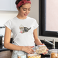 Whipped Cream on Kitten W Pink Rose- Woman's Softstyle Tee- Darlin Primrose™