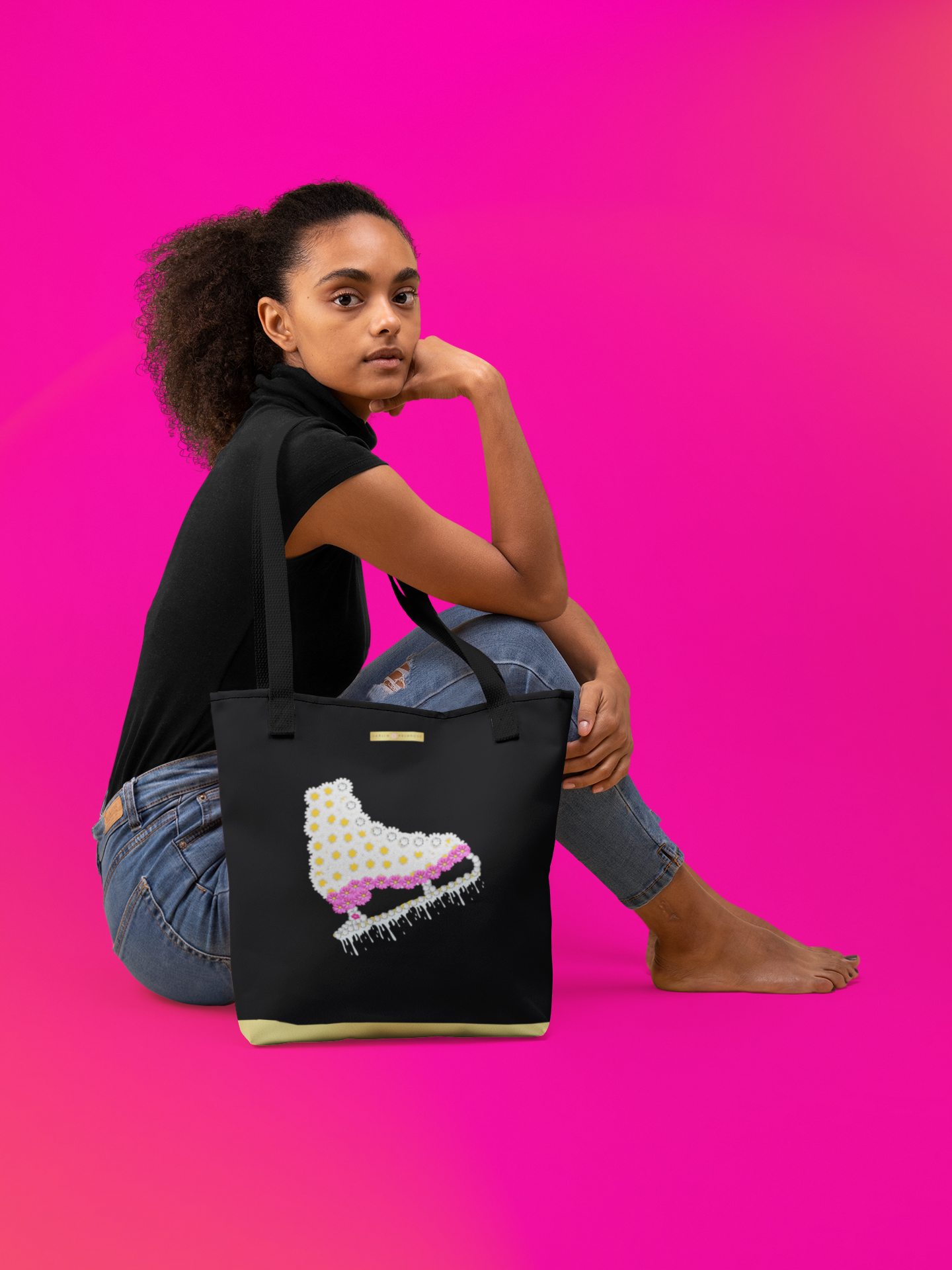 Your SKATE was the icing on the CAKE-Large Tote Bag-Darlin Primrose™