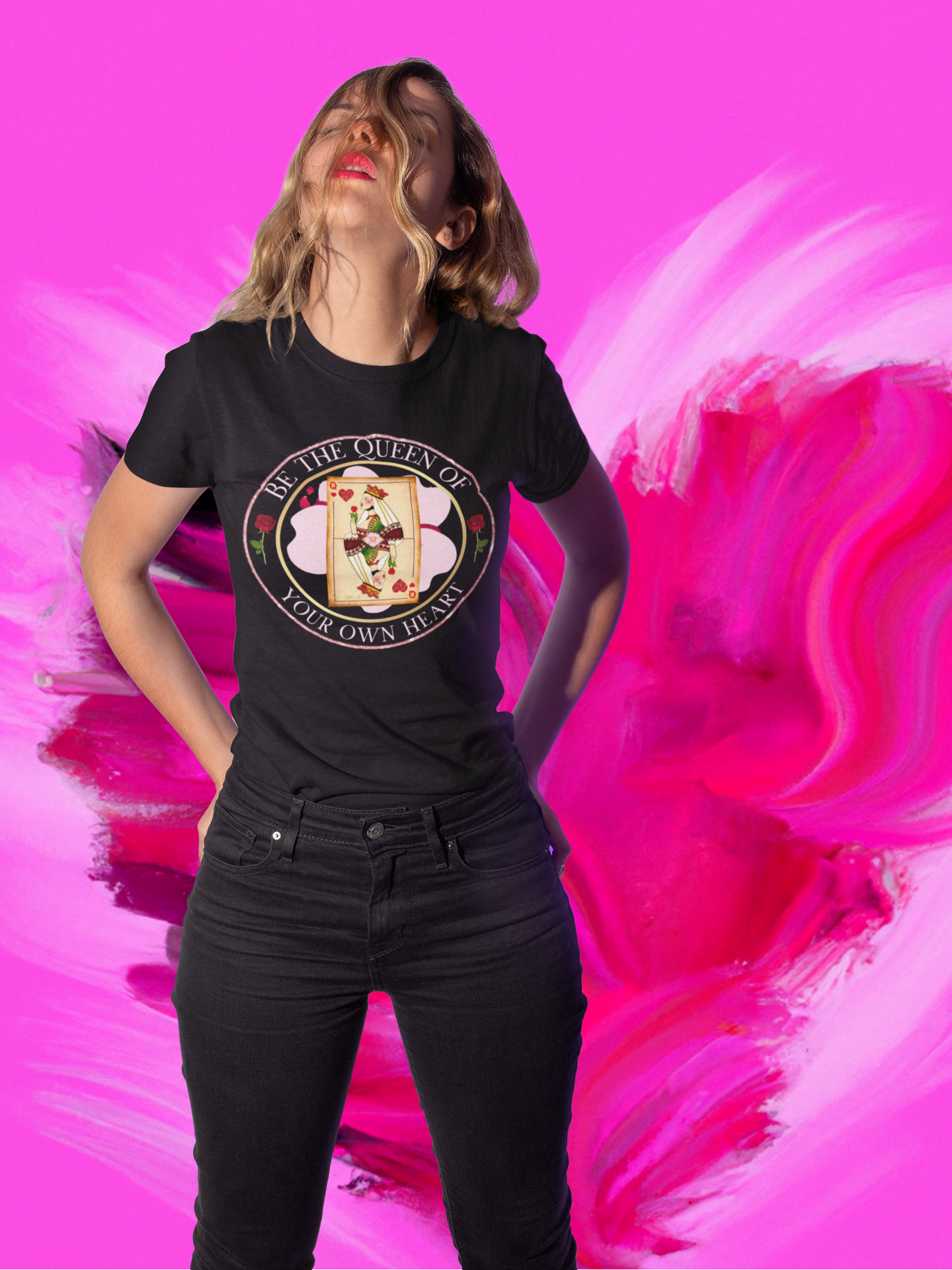 Be the QUEEN of your own HEART-Unisex Jersey Short Sleeve Tee-Darlin Primrose™