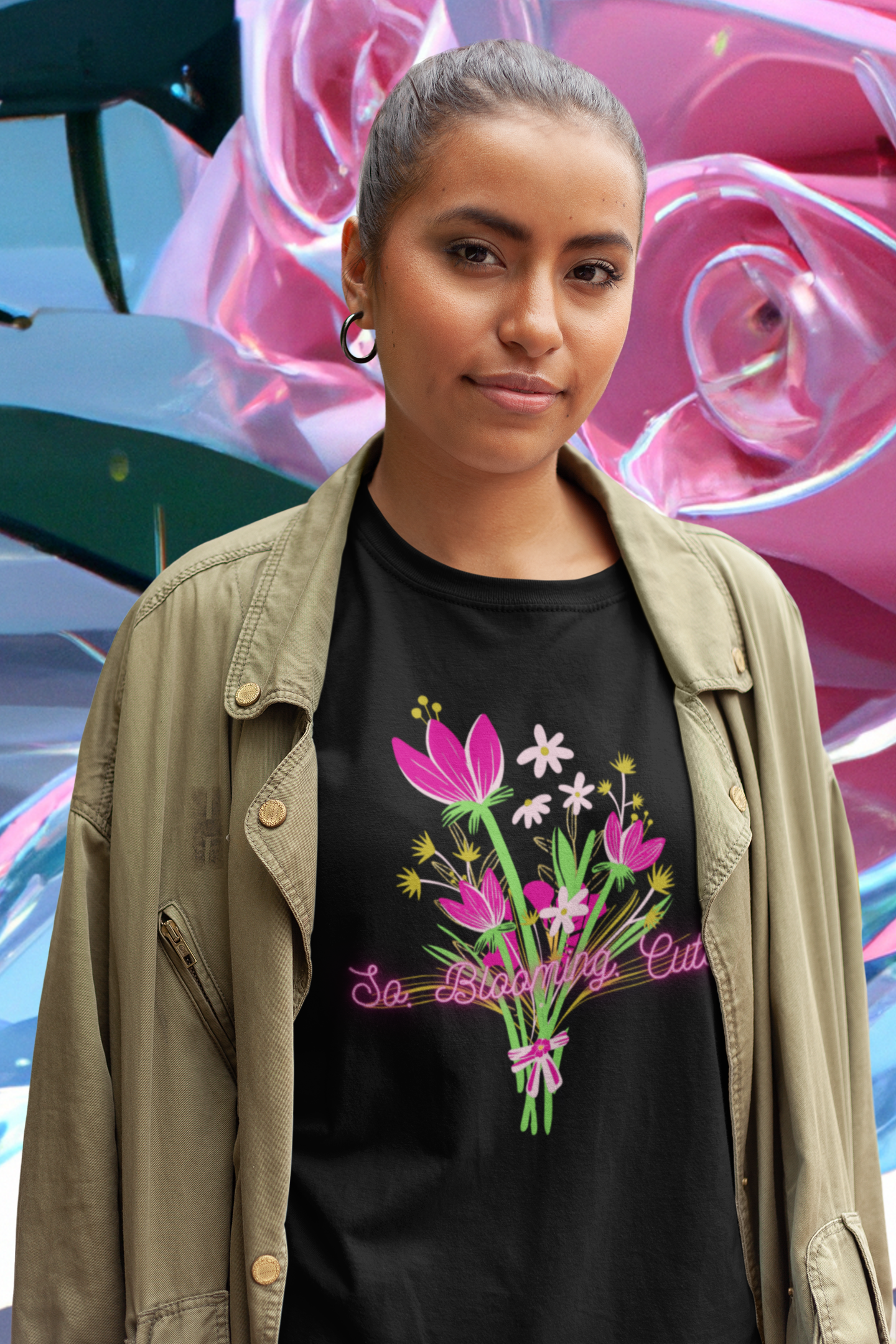 So. Blooming. Cute. ™ Flower Bouquet Unisex Jersey Short Sleeve Tee  - Darlin Primrose™